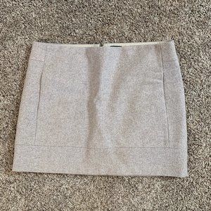 J. Crew Wool Mini Skirt - Greige, Size 10